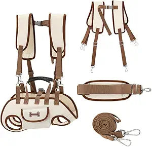 Dog Backpack Carrier for Small Dogs,Dog Lift Harness Adjustable Padded Breathable with Small Pet Treat Bag Straps for Disabled, Joint Injuries, Cars,Outdoor Hiking Petï¼ˆXL 19-28lbï¼‰