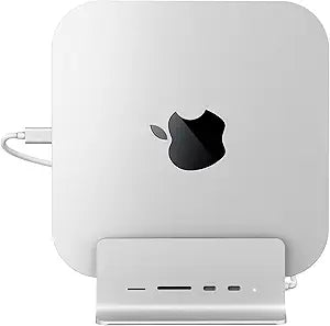 USB C Hub, Minisopuru Mac mini Dock Support M.2 NVMe/SATA SSD, 5 in 1 Stand & Docking Station Accessories with 2 USB C 10Gbps Data, TF& SD, M.2 SSD(Not Included)