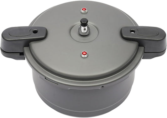 9.5 Quart Pressure Cooker & Canner, Hard Anodized Aluminum, for All Stoves (Induction, Gas, Electric), with 3-Safety Valve System, Steam Rack Included - Lightweight & Easy Clean