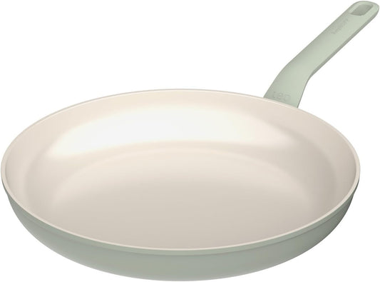 Berghoff Balance Non-stick Ceramic Frying Pan/Skillet 12.5", Recycled Aluminum, Non-toxic, CeraGreen Nonstick Coating, Stay-cool Handle, Induction Pan, 100% Sustainable, Sage