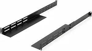 Shimeyao 1 Set 1U Rack Mount Rails Universal 4 Post Server Rack Rail Shelf 16-29 Inch Adjustable Depth 120-44 lb Capacity for 1U Server Shelf Computer Cabinets Network Equipment IT Accessories