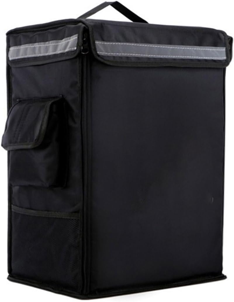 FANIVIN Storage Bag Container Insulated Bags For Food Delivery Bag Divider Waterproof Grocery Cooler Catering Carrier Bag Black 42L(H18.5xL13.4xW9.8 inch)