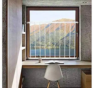 WAOWAO Window Safety Guards for Children Kids Child Toddler Pets Extra Wide White Tension Security Window Guard Gate for Home Fit 19.49-33.60" Sliding Windows (2Piece