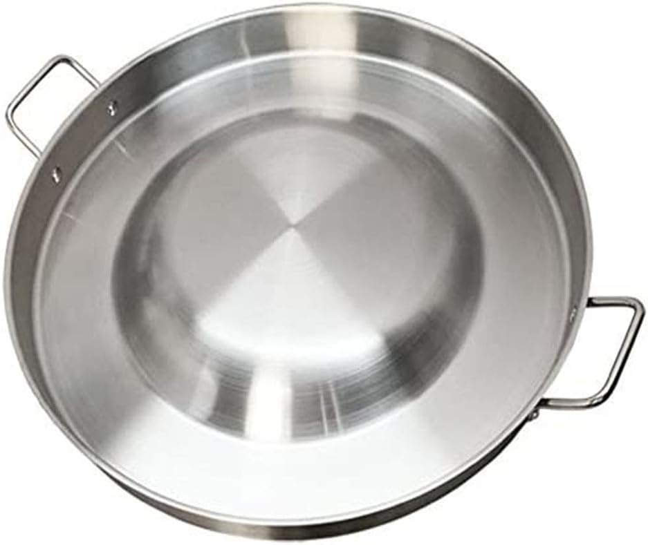 22'' Wide Stainless Steel Concave UP Comal Griddle Pan Cook Grill Fry Pan Large