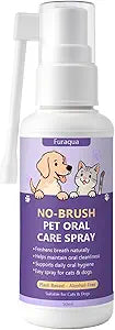 Furaqua Pet Dental Spray, Cleaning Spray for Dogs Teeth, Pet Breath Freshener â€“ Dog Oral Care & Cat Teeth Cleaning - Targets Bad Breath, Plaque & Tartar - No Brushing(1)