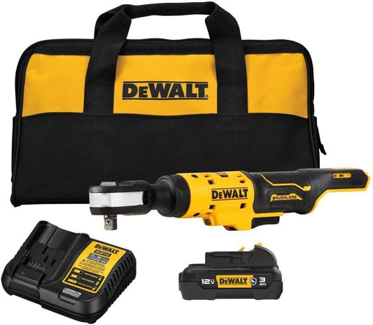 DEWALT XTREME™ 12V MAX* Brushless 3/8 in. Ratchet Kit (DCF503GG1)