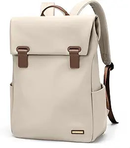 GOLF QUALITYWomen Laptop Backpack Computer Backpacks Carry On Waterproof backpack Fits 15.6Inch Notebook Travel Commute College (Apricot)
