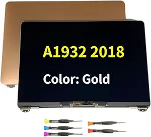 13inch Screen Replacement for MacBook Air A1932 Late 2018 LCD Display Assembly 2560x1600 EMC 3184 MREA2 MRE82 MVFJ2 MVFH2(Gold)