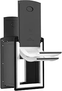 ClawJaw Cat Door for Exterior Wall, Metal Frame and Telescopic Tunnel Pet Door, Double Magnetic Flaps Cat Door and Dog Door, Easy to Install, Black (Pets Up to 22 Lb)-Small