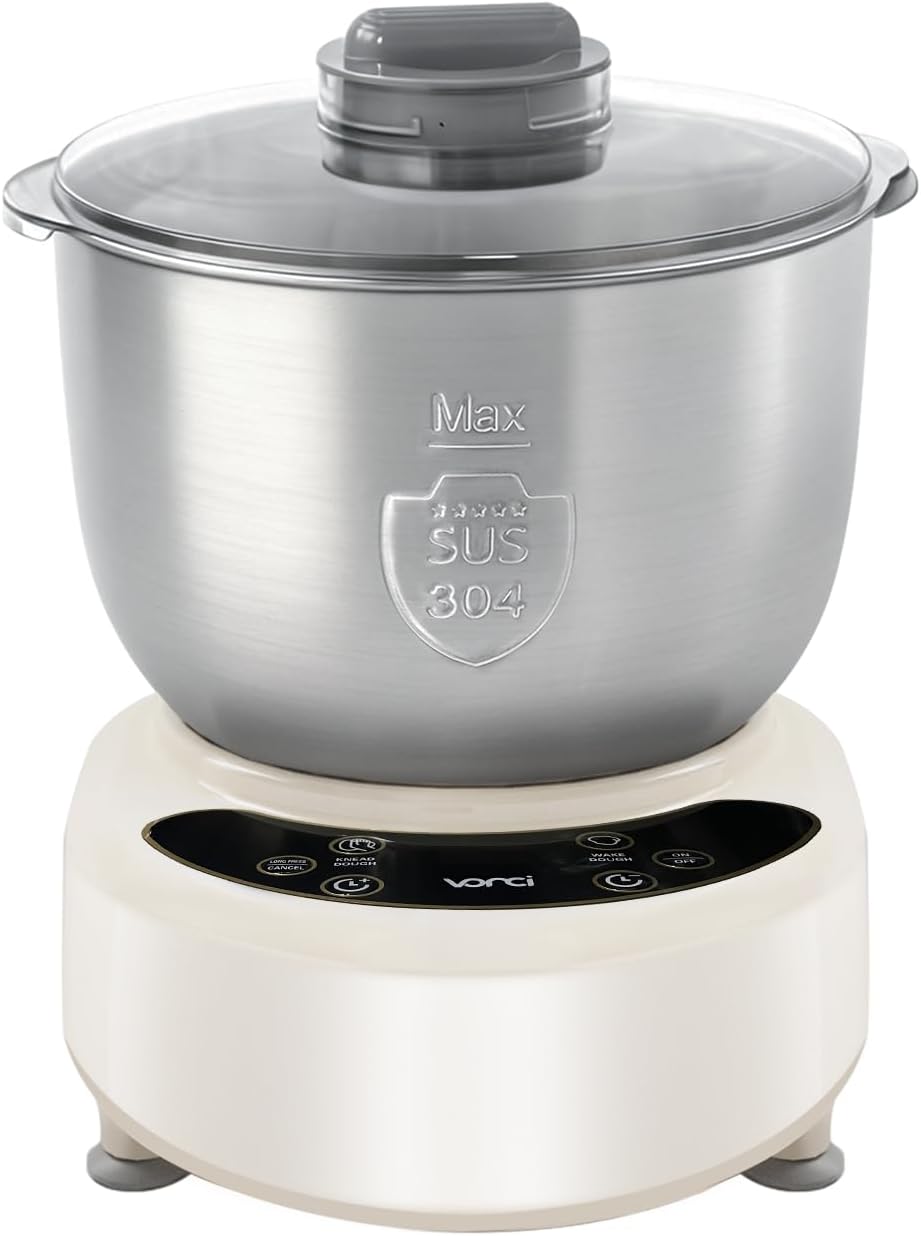 VONCI Electric Dough Maker with Ferment Function,7.3QT (7L) Stainless Steel Dough Mixer Dough Mixer Machine with Fermentation & Timer for Bread, Pizza, Dumplings, Noodles.
