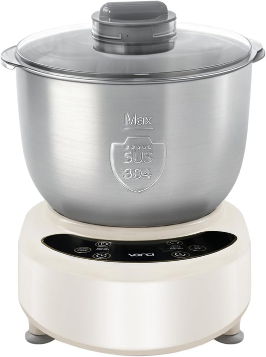 VONCI Electric Dough Maker with Ferment Function,7.3QT (7L) Stainless Steel Dough Mixer Dough Mixer Machine with Fermentation & Timer for Bread, Pizza, Dumplings, Noodles.