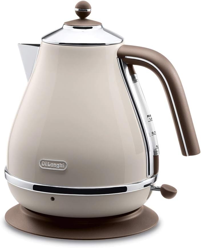 Delonghi Electric kettle (1.0L)「ICONA Vintage Collection」KBOV1200J-BG (Dolce Beige)【Japan Domestic genuine products】