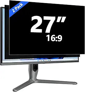 27 Inch Privacy Screen for Computer Monitor Eye Protection Anti Glare Blue Light Monitor Privacy Shield Screen 27 Inch 16:9 Aspect Ratio [2 Pack]