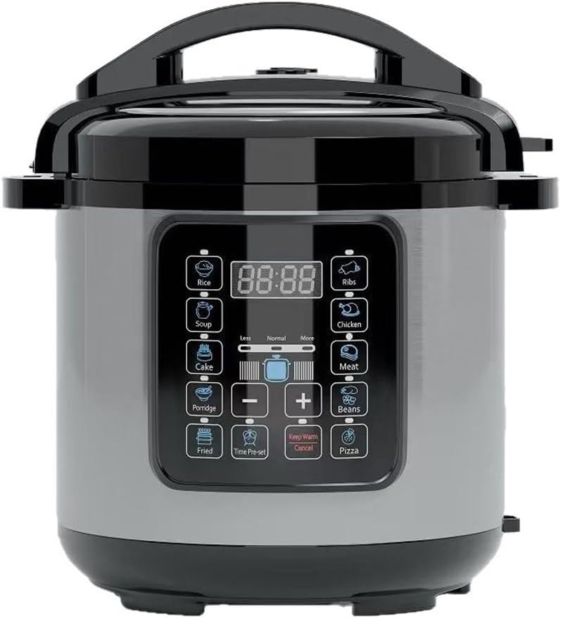 6QT Electric Pressure Cooker, 1000W 10-in-1 Multi-Cooker With 18 Programs Non-Stick Pot(Pressure/Slow Cook/Rice/Steam), 10 Presets 24h Delay Timer Function For Dishwasher Safe – 110V