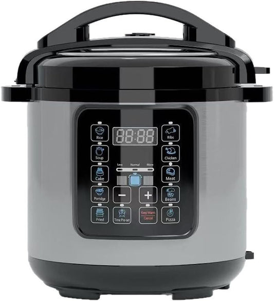 6QT Electric Pressure Cooker, 1000W 10-in-1 Multi-Cooker With 18 Programs Non-Stick Pot(Pressure/Slow Cook/Rice/Steam), 10 Presets 24h Delay Timer Function For Dishwasher Safe – 110V