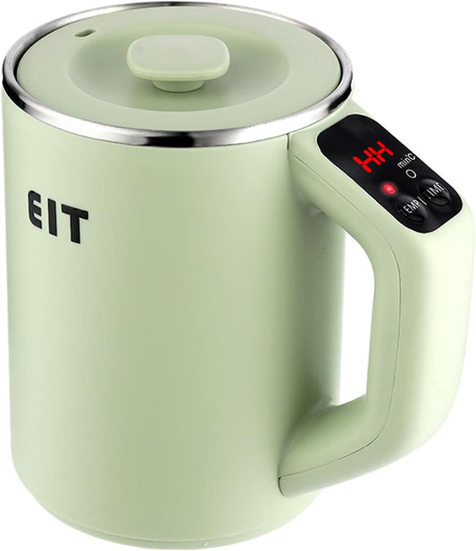 Rzlinn Electric Kettle Small 0.8L(110 Volt), Temperature Control, 304 Stainless Steel, Auto Shut-Off, For Travel, Time Control, For Cooking Oatmeal