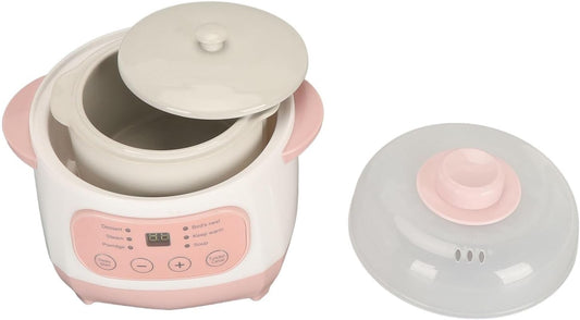 Yosoo 1L Electric Stew Pot 200W Anti Dry Burn Ceramic Cooker, Convenient and Easy to for Rice Soup (US Plug 110V)