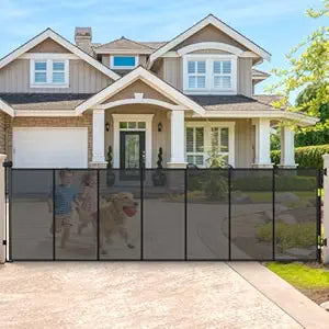 200" Retractable Baby Gates Extra Wide Dog Gates for Doorways, 48" Extra Tall Pet Gate Retractable Dog Gate, Long Baby Gate Retractable Fence Outdoor, Driveway Gate Retractable Garage Gate, Black