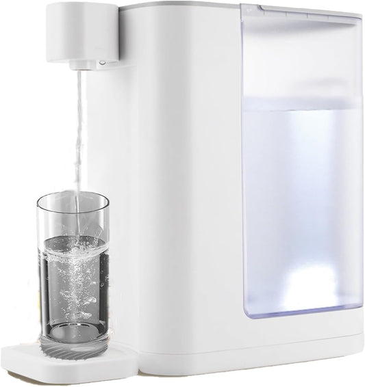 Instant Hot Water Dispenser, 5 Temperature Water Boiler Maker with Luminous Light at Night,Low-noise Electric Tea Kettle, Countertop Hot Tea Maker 3L\/102oz (White)