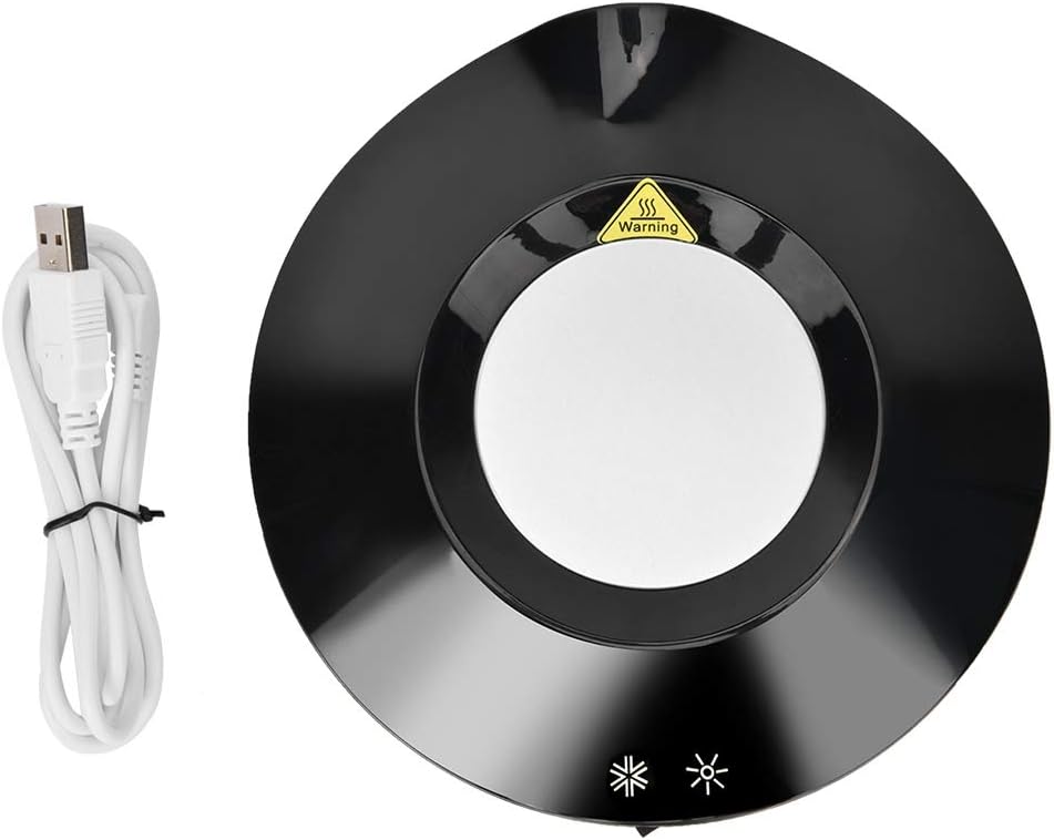 USB Drink Cooler Bed Warmer Beer Heater car Cup Holder and Cooling Coaster Electric Chiller Smart Cold Plate Coffee Tabletslaptops peripherals (Black)