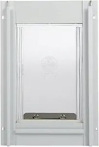 Ideal Pet Products Deluxe Aluminum Pet Door with Telescoping Frame, Super Large, 15" x 20" Flap Size, White