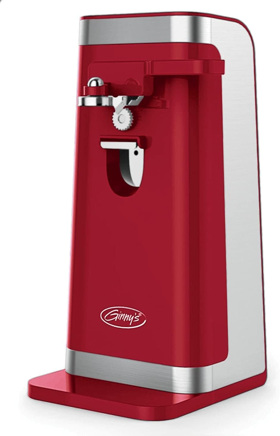 Montgomery Ward Ginny's Delicious Red 50W Electric Can Opener with Stainless Steel Blade and Knife Sharpener (Delicious Red)