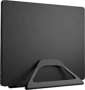 Elestoria Aluminum Vertical Laptop Stand with Gravity Auto-Lock  Adjustable Laptop Holder Vertical fits MacBook Pro/Air, Chromebook & Gaming Laptops up to 17.3"  Space-Saving Desktop Dock - Black