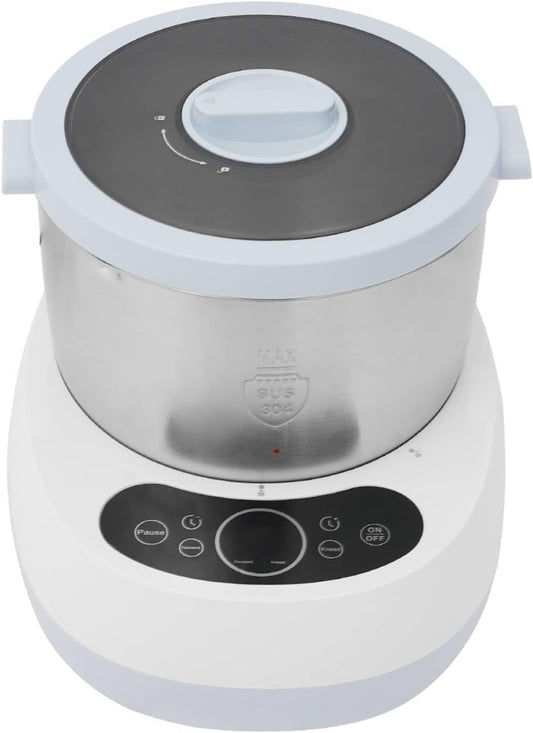 Electric Dough Maker Machine with Fermentation Function, 4.5 Qt 230W Stainless Steel Automatic Dough Kneader with Intelligent Timer, Removable Bowl for Bread, Pizza, Noodles More