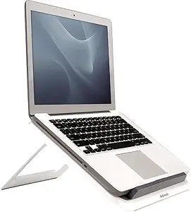 FOMSAF Fellowes I-Spire Series Laptop Stand for Desk Adjustable Height Portable Laptop Riser for The Home and Office - Max Monitor Size 17", Max Weight 4KG - White