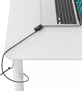 Compulocks Ledge Lock Adapter for MacBook Air 15 Inch M2 M3 M4 - Combination Cable Lock, Durable Anti-Theft Security for Laptop, Office, and Home Use - Silver