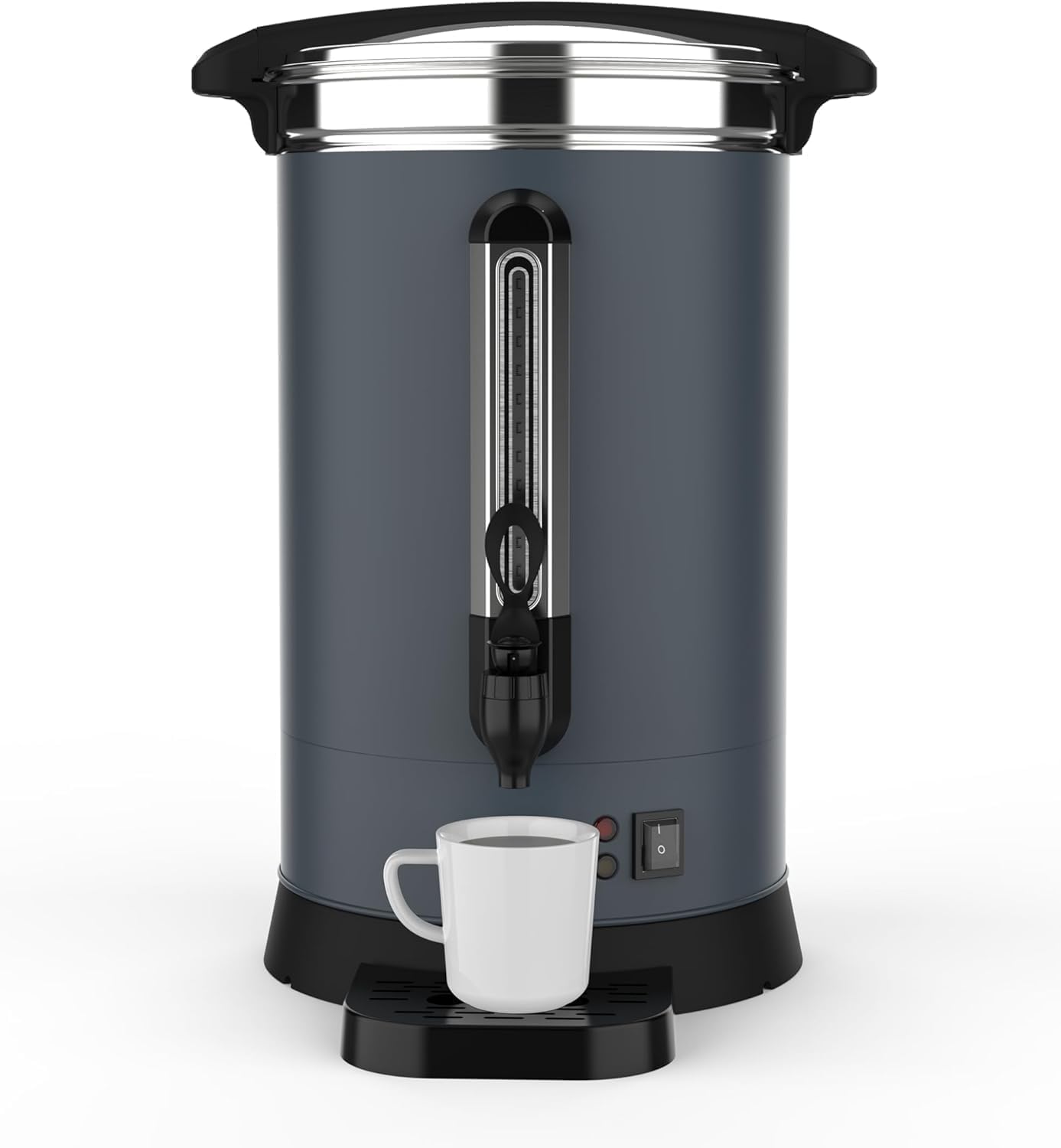 Attracoast 80 Cup Commercial Coffee Urn - 12L\/3.2Gal Stainless Steel Electric Coffee Maker With Double Wall Insulation, Hot Beverage & Water Dispenser for Weddings, Parties, Catering, Buffets
