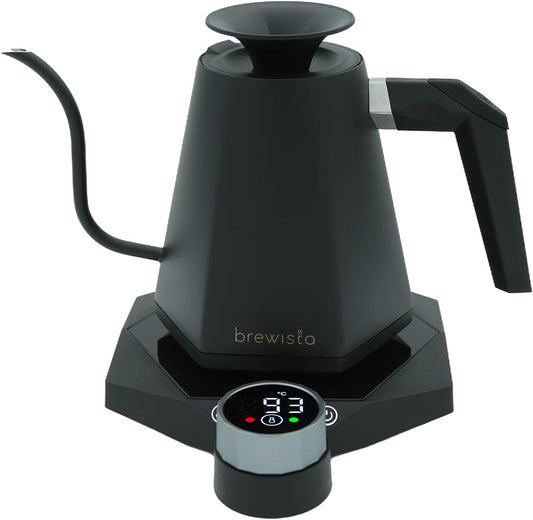 Brewista X Series Electric Gooseneck Kettle, Stainless Steel Water Boiler, Precise Digital Temperature Control, Fast Boiling, Keep Warm, Auto Shut-Off for Pour-Over Coffee & Tea, Home, 0.8L, Black
