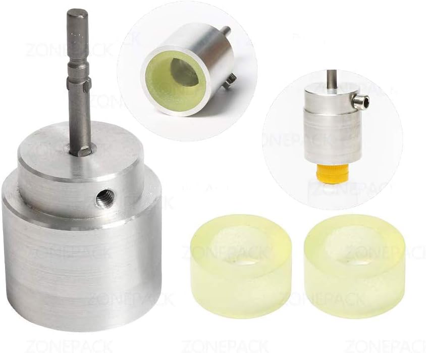 ZONEPACK Manual Electric Bottle Capping Machine Handheld Cap Sealer Sealing Machine Capping Diameter Bottle Capper Sealer Screwing Sealing Machine (Custom Chuck)