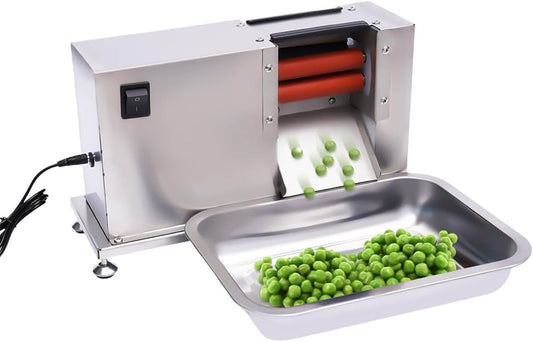 Electric Pea Sheller 20W Semi-automatic Bean Pea Sheller Peeling Machine 22 lbs\/h Output Commercial Bean Pea Peeler Stripper Sheller 50 RPM Electric Stripping Bean Machine
