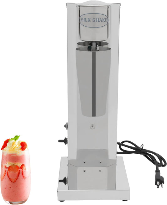 Milkshake Maker，110V 180W Stainless Steel Single Head Milk shake Machine, Electric Milk Shake Machine Blenders Tea Drink Mix Milkshake Mixer for Commercial and Home Use