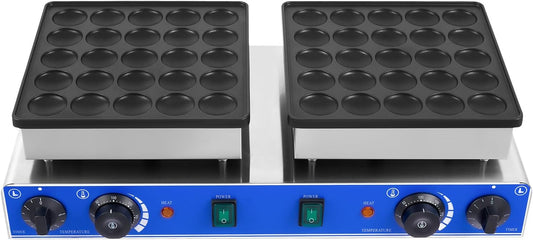 Mini Pancake Maker Machine, 1700W 50PCS (1.6-inch) Commercial Electric waffle Maker Machine, Pancake Maker Machine with Non-Stick Coating, Temperature & Time Adjustable, for Kitchen Restaurant