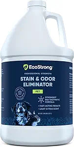 Eco Strong Pet Stain and Odor Remover - Cat Urine Enzyme Cleaner Destroyer, Urine Destroyer for Dogs, Pet Urine Enzyme Cleaner - 128 Oz