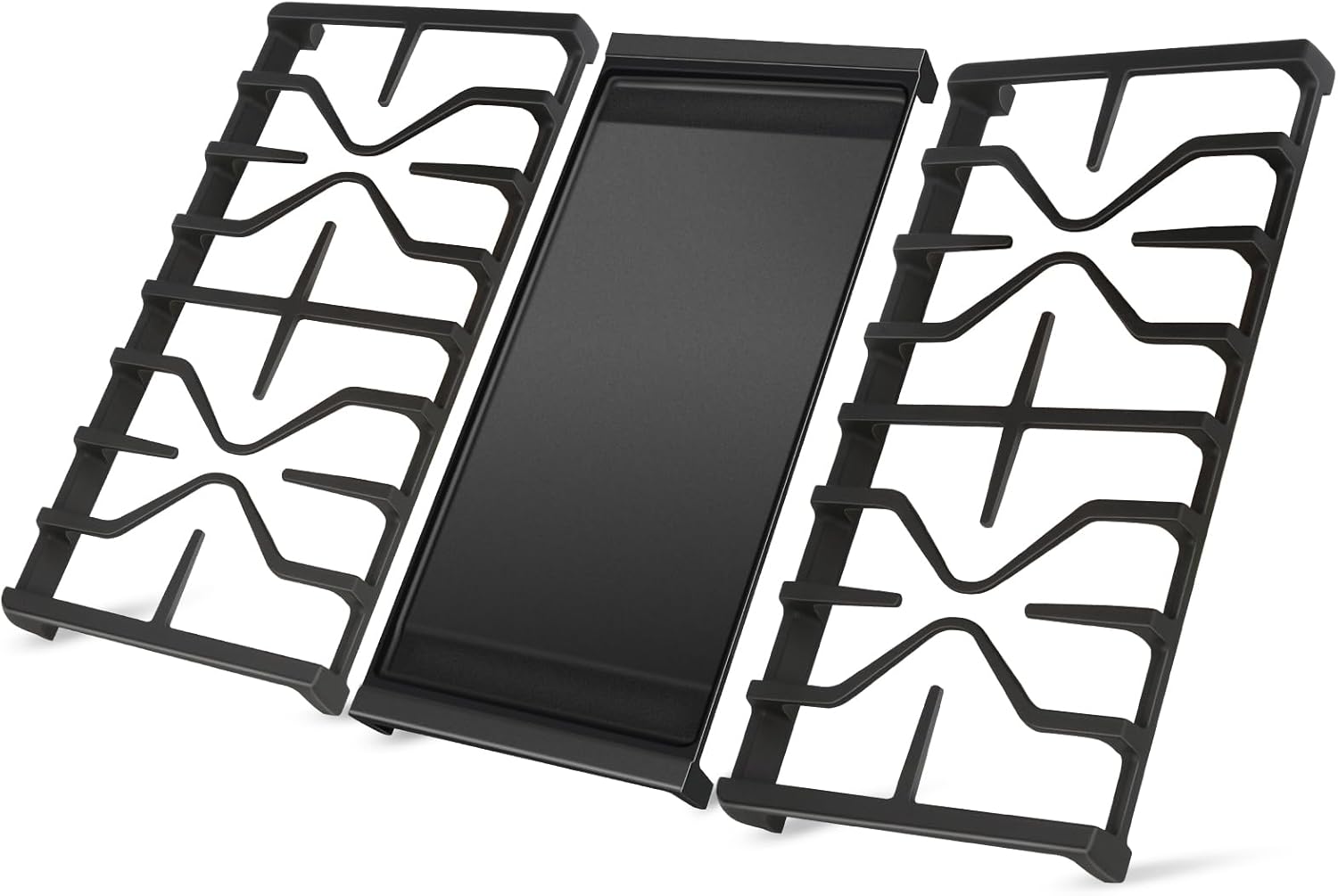WB31X27151 Side Grates WB31X24738 Stovetop Griddle Replacement for GE General Electric Stove Parts,WB31X24736 Cooktop Grates WB31X24998 Cast Iron Griddle for Stove Top JGBS66REKSS JGB735SPSS Gas Stove