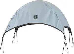 K&H Pet Products Outdoor Elevated Dog Cot Canopy, Cooling Sun Tent Shades Pets, Washable, Water-Resistant, Designed to Fit K&H Large Elevated Dog Cots (Sold Separately) - Large 42 X 30in Gray