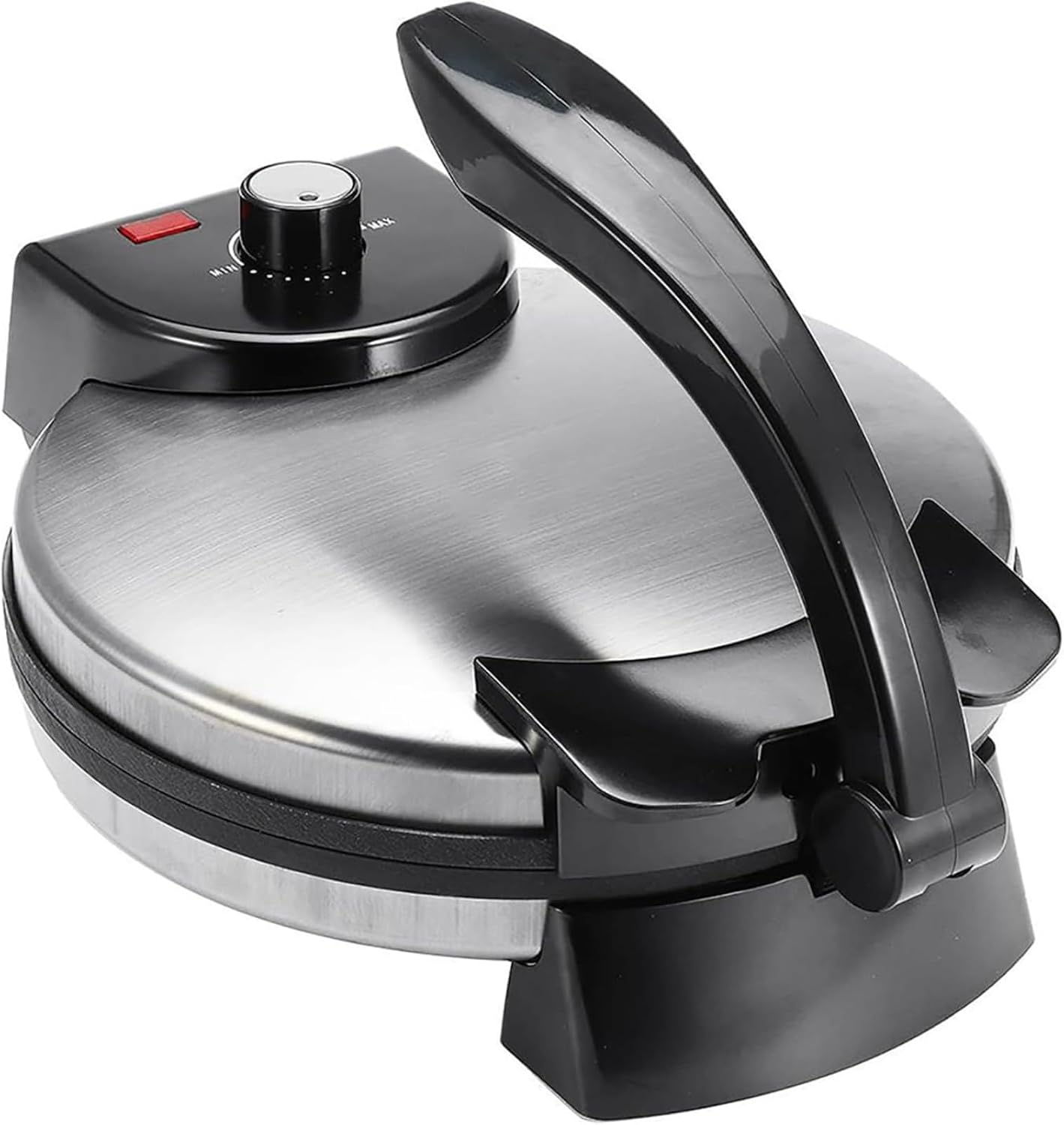 Electric Roti Maker, 11 Inch Automatic Tortilla Machine, with Indicator Lights, Adjustable Temperature, Double-Sided Heating, Electric Tortilla for Quesadilla, Cooker