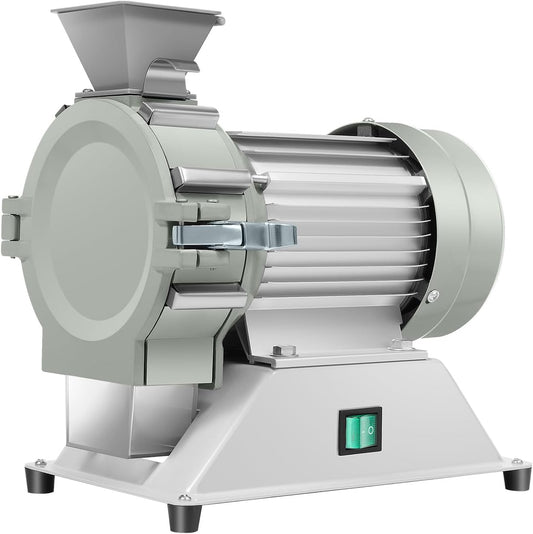 110V 1400r/m Electric Micro Plant Grinding Machine, Plant Spice Mill Grinder Home and Commercial Grain Mill Grinder with 10 Blades & 3 Screen Meshes for Restaurants Research Institutes Supermarkets