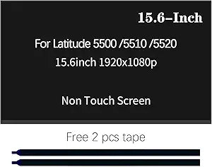 LCD Screen Replacement for Dell Latitude 5500 5501 5510 5520, FHD 1920X1080P 30Pin Non-Touch IPS LED Display