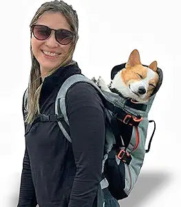 Maxine One Dog Backpack Carrier for Medium Dogs by Little Chonk | Adjustable & Ergonomic Front Facing Dog Carrier Backpack | Bult to be Safer | Pet Backpack Carrier, Featured in Wired Magazine - Gray