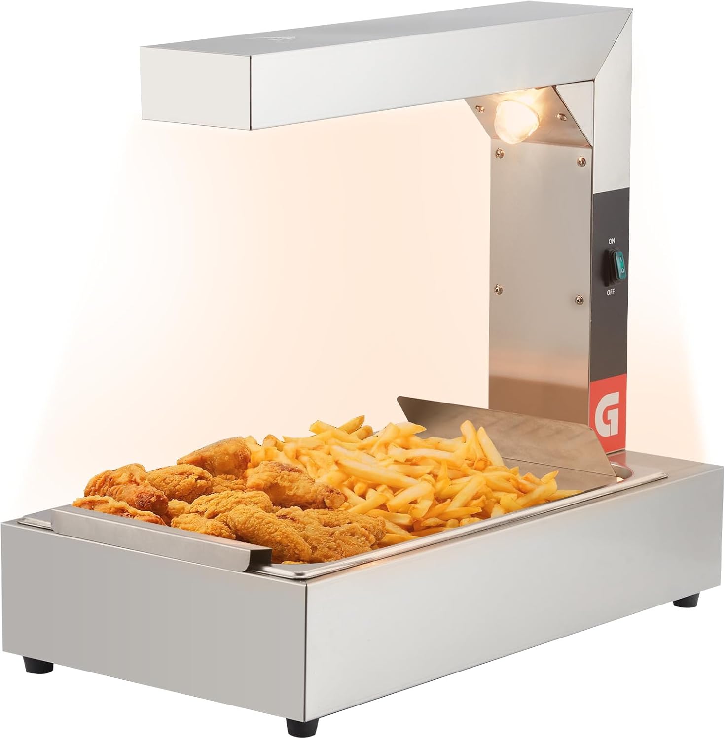 Commercial Heat Lamp Food 750w, Electric Food Heat Lamp Stainless Steel French Fry Heating Lamp Free-Standing Food Heat Lamp Countertop for Parties Kitchen Restaurant Buffet