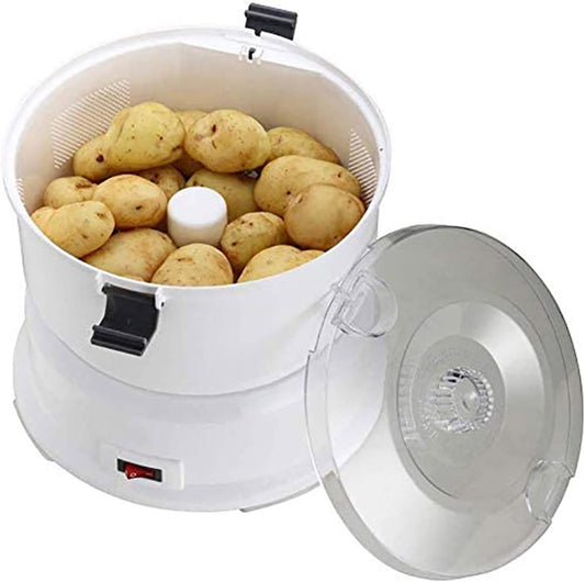 Potato Peeler, Automatic Peeler Machine Home Electric Potato Skin Remover Vegetable Drying Dehydrator, One-Touch Start, Easy to Operate
