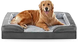 FURTIME Orthopedic Dog Beds Large Sized Dog, XL Washable Dog Sofa Bed for Large Dogs, Comfy Supportive Egg-Crate Foam Pet Couch Bed with Removable Cover, Waterproof Lining and Nonskid Bottom