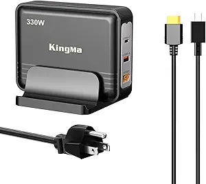 King Ma GaN Laptop Charger,3-Port Portable Charger Fast USB Charging Station for Multiple Devices for Gaming and Engineering Laptops for ASUS ROG Zephyrus G14/G16/TUF Gaming A14/A16