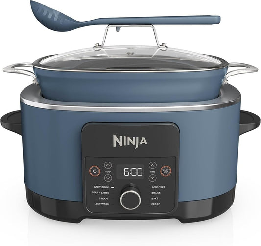 Ninja Foodi PossibleCooker PRO 8.5Qt Multicooker 8 in 1 Slow Cooker, Dutch Oven, Steam Bake Roast Sear Sauté Bread Maker Warmer, Glass Lid, Integrated Spoon, Nonstick-
