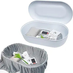 Pet Casket, ABS Plastic Pet Coffin with Paw Design for Burial of Cats and Dogs(White, Large)