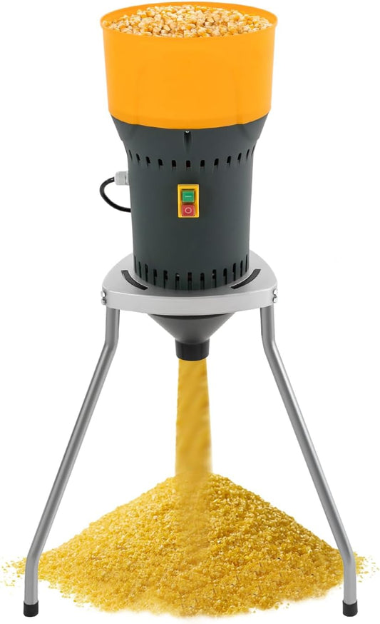 25L Grain Mill Grinder, 1000W Electric Grain Grinder Corn Wheat Flour Mill Grain Mill Kitchen Homes Aid w\/ 5 Grinder Sieves, 1.72Gal Funnel for Grinding Oats Barley Quinoa Rice Peppercorns